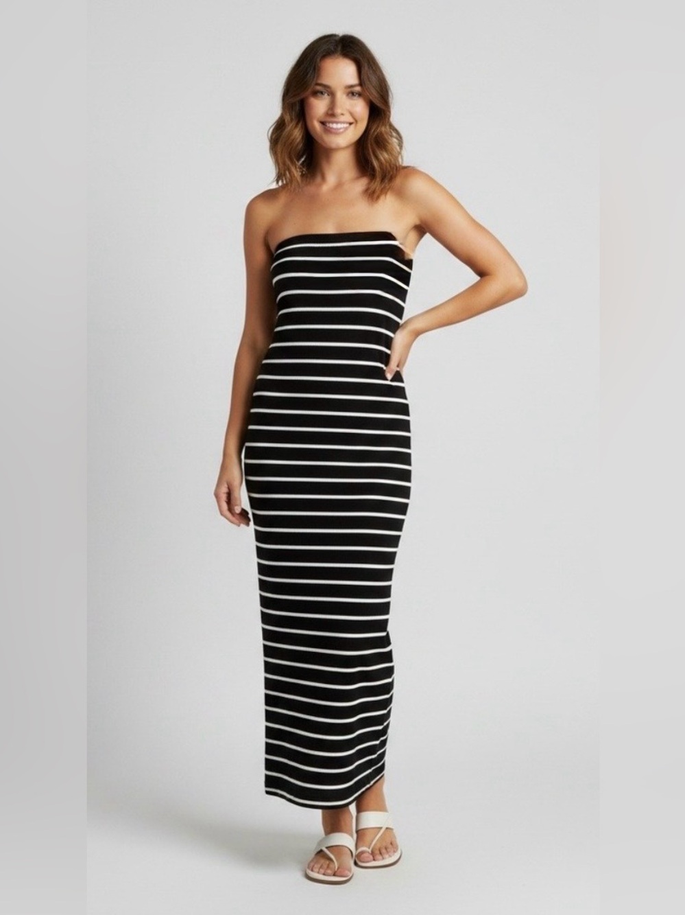 See You Monday  Strapless Maxi Dress